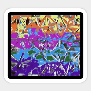 Abstract Rainbow Digital Art Sticker